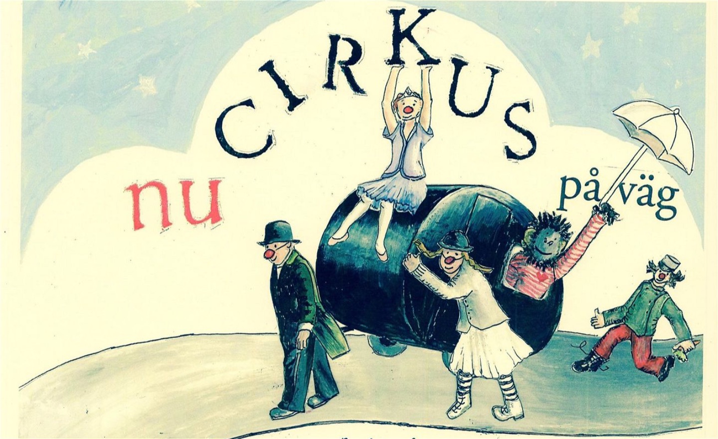 Chäpplin och Adolfina drar cirkusvagn