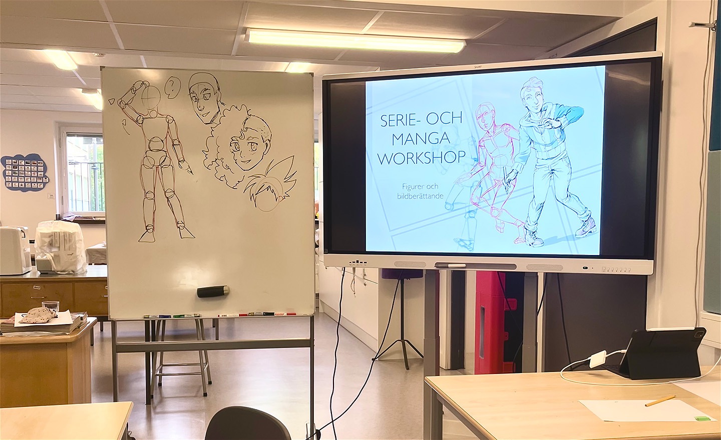 Bild från Serie- och mangaworkshop, hösten 2024