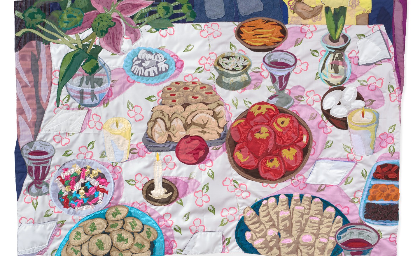 Hangama Amiris textila konstverk.