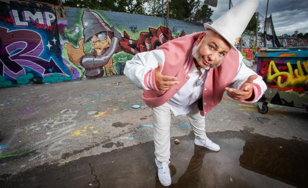 Nalle i graffitimiljö